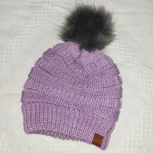NWOT!! SO Purple Metallic Beanie